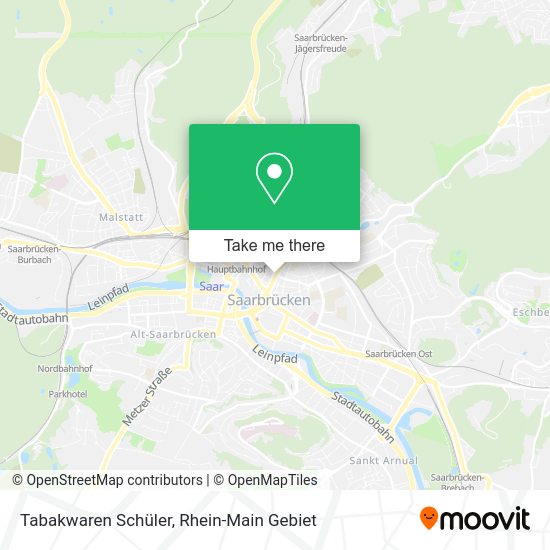 Карта Tabakwaren Schüler