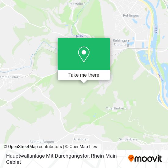 Карта Hauptwallanlage Mit Durchgangstor