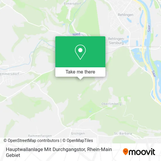 Карта Hauptwallanlage Mit Durchgangstor