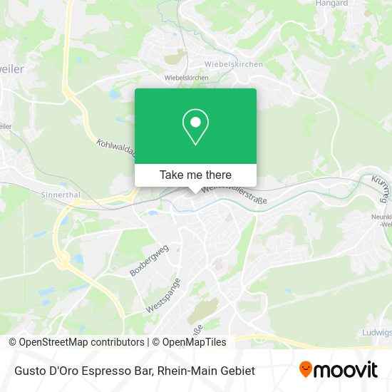 Карта Gusto D'Oro Espresso Bar