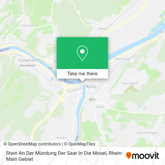 Карта Stein An Der Mündung Der Saar In Die Mosel