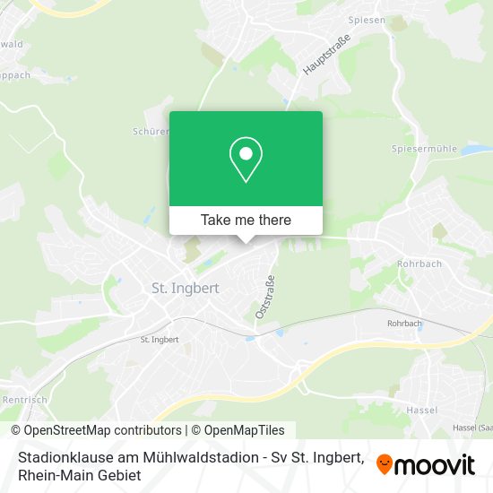 Карта Stadionklause am Mühlwaldstadion - Sv St. Ingbert