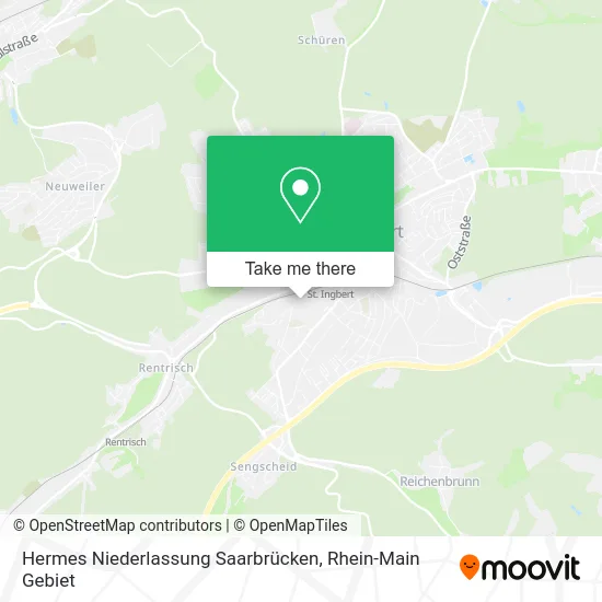 Карта Hermes Niederlassung Saarbrücken