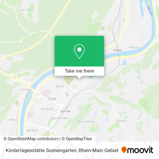 Карта Kindertagesstätte Sonnengarten