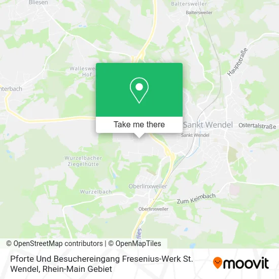 Карта Pforte Und Besuchereingang Fresenius-Werk St. Wendel