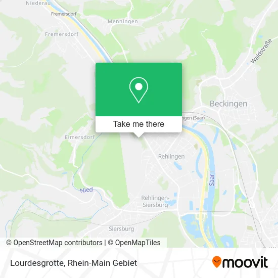 Lourdesgrotte map