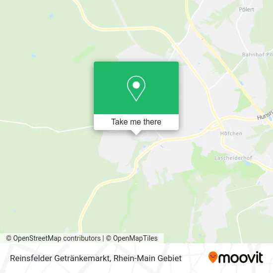 Карта Reinsfelder Getränkemarkt