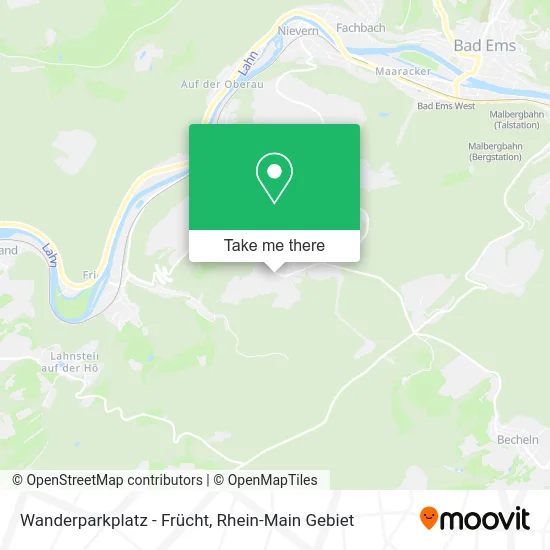 Карта Wanderparkplatz - Frücht