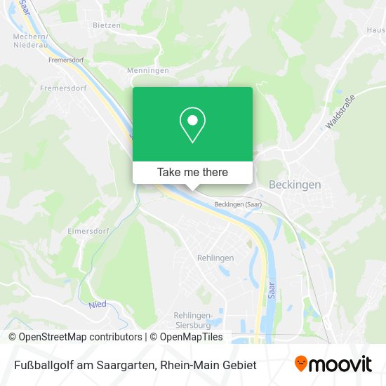 Карта Fußballgolf am Saargarten