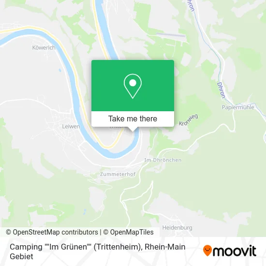 Карта Camping ""Im Grünen"" (Trittenheim)