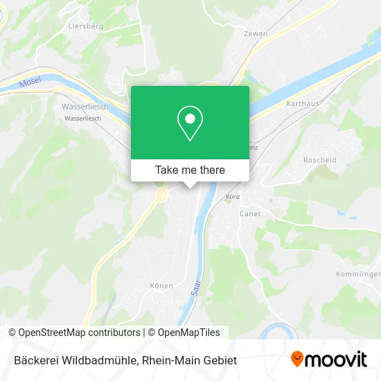 Карта Bäckerei Wildbadmühle