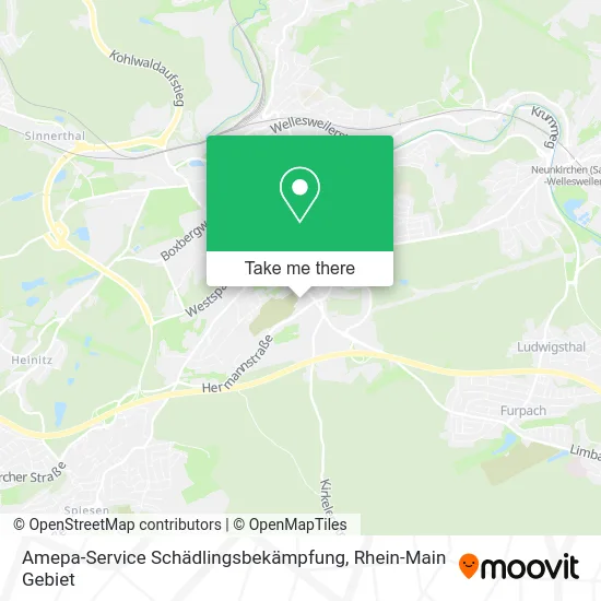 Карта Amepa-Service Schädlingsbekämpfung