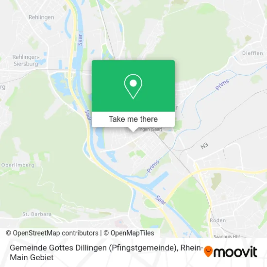 Gemeinde Gottes Dillingen (Pfingstgemeinde) map