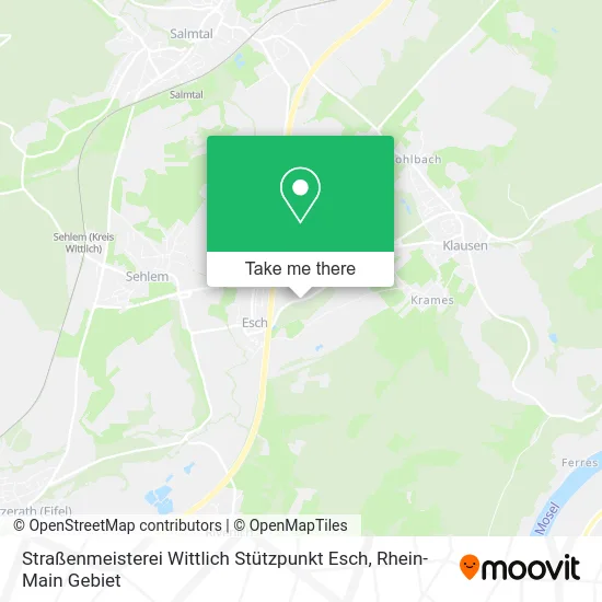 Карта Straßenmeisterei Wittlich Stützpunkt Esch