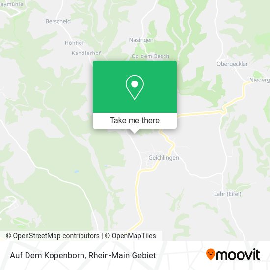 Карта Auf Dem Kopenborn