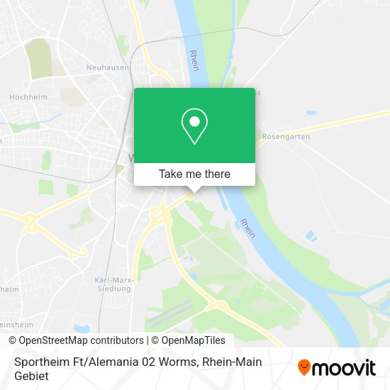 Карта Sportheim Ft/Alemania 02 Worms