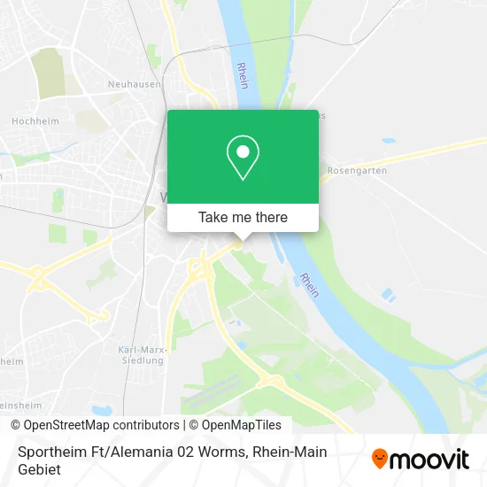 Карта Sportheim Ft/Alemania 02 Worms