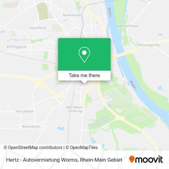 Карта Hertz - Autovermietung Worms