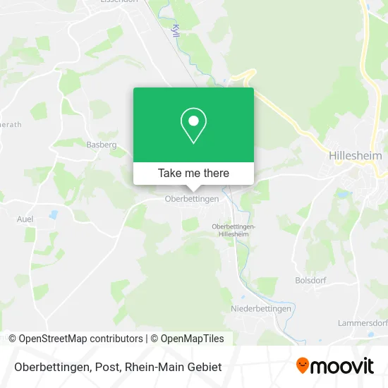 Карта Oberbettingen, Post