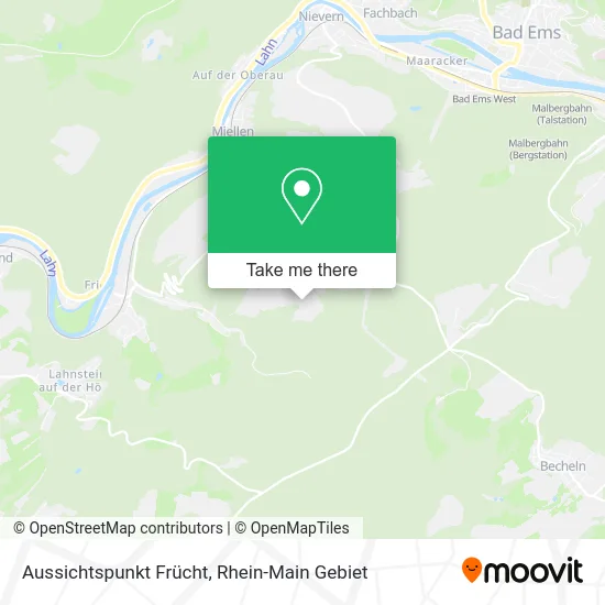 Карта Aussichtspunkt Frücht