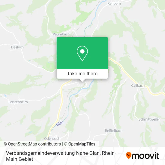 Карта Verbandsgemeindeverwaltung Nahe-Glan