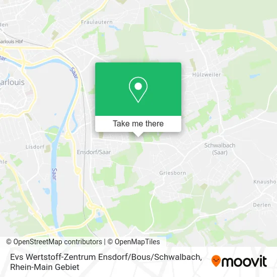 Карта Evs Wertstoff-Zentrum Ensdorf / Bous / Schwalbach