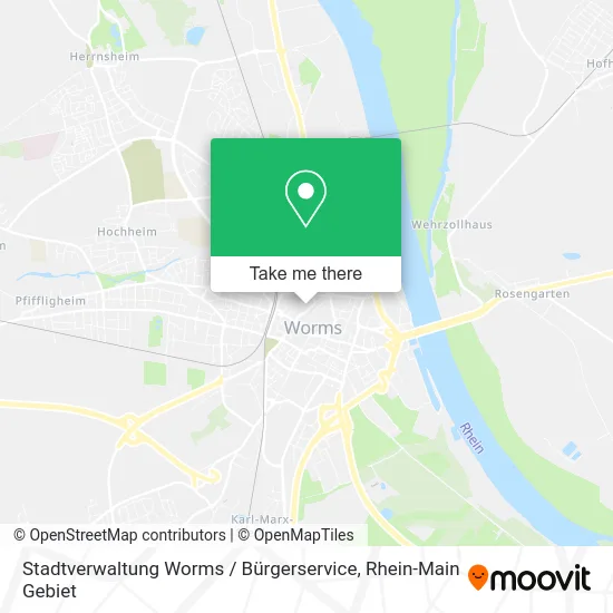 Карта Stadtverwaltung Worms / Bürgerservice