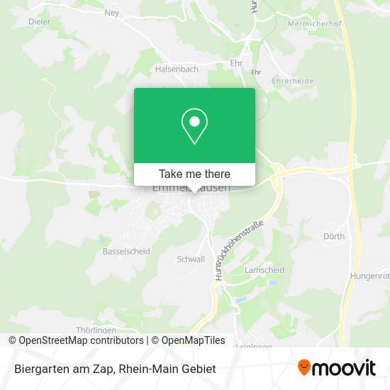 Карта Biergarten am Zap
