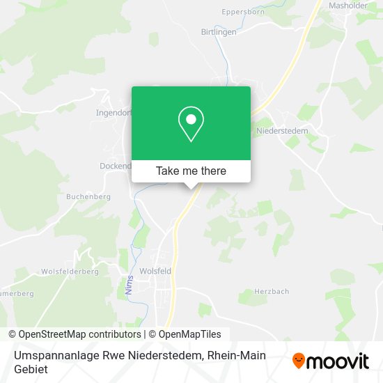 Карта Umspannanlage Rwe Niederstedem