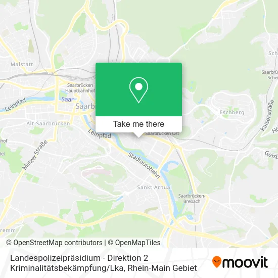 Карта Landespolizeipräsidium - Direktion 2 Kriminalitätsbekämpfung / Lka