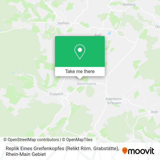 Карта Replik Eines Greifenkopfes (Relikt Röm. Grabstätte)