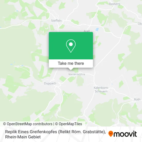 Карта Replik Eines Greifenkopfes (Relikt Röm. Grabstätte)