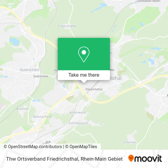 Карта Thw Ortsverband Friedrichsthal
