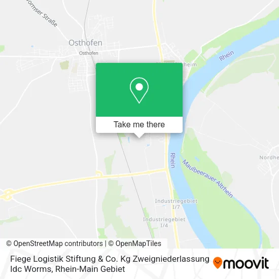 Карта Fiege Logistik Stiftung & Co. Kg Zweigniederlassung Idc Worms