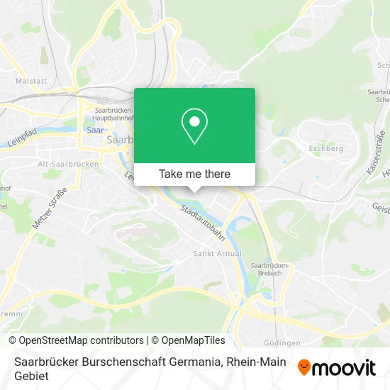 Карта Saarbrücker Burschenschaft Germania