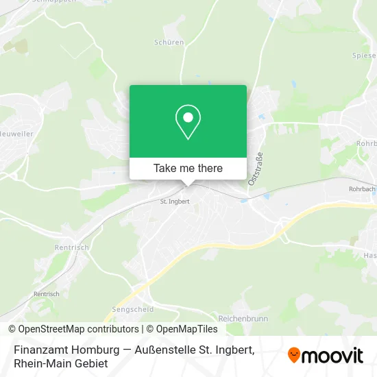 Карта Finanzamt Homburg — Außenstelle St. Ingbert