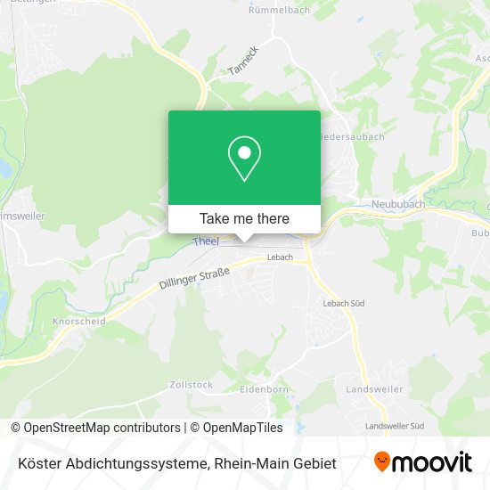 Карта Köster Abdichtungssysteme