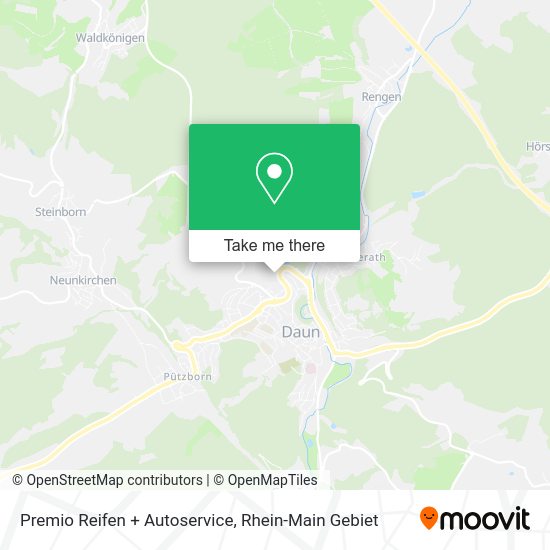 Карта Premio Reifen + Autoservice