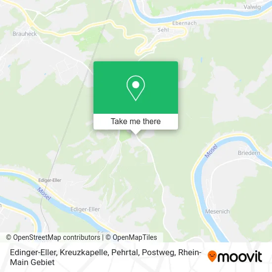 Карта Edinger-Eller, Kreuzkapelle, Pehrtal, Postweg