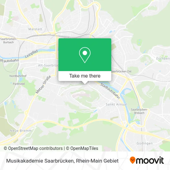 Карта Musikakademie Saarbrücken