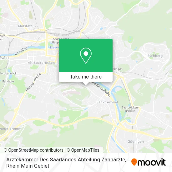 Карта Ärztekammer Des Saarlandes Abteilung Zahnärzte