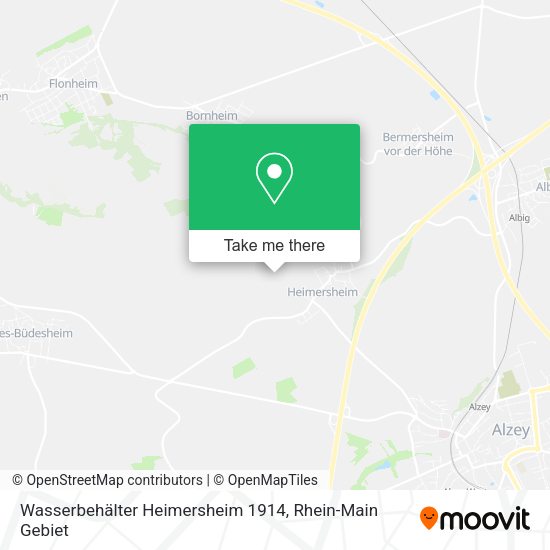 Карта Wasserbehälter Heimersheim 1914