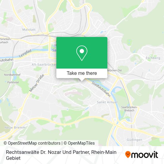 Карта Rechtsanwälte Dr. Nozar Und Partner