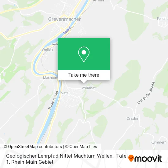 Карта Geologischer Lehrpfad Nittel-Machtum-Wellen - Tafel 1