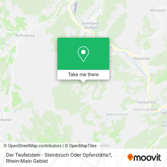 Карта Der Teufelstein - Steinbruch Oder Opferstätte?