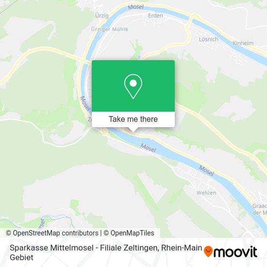 Карта Sparkasse Mittelmosel - Filiale Zeltingen