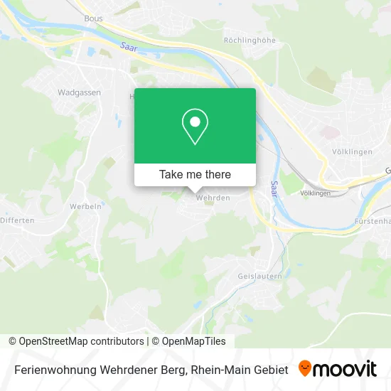 Карта Ferienwohnung Wehrdener Berg