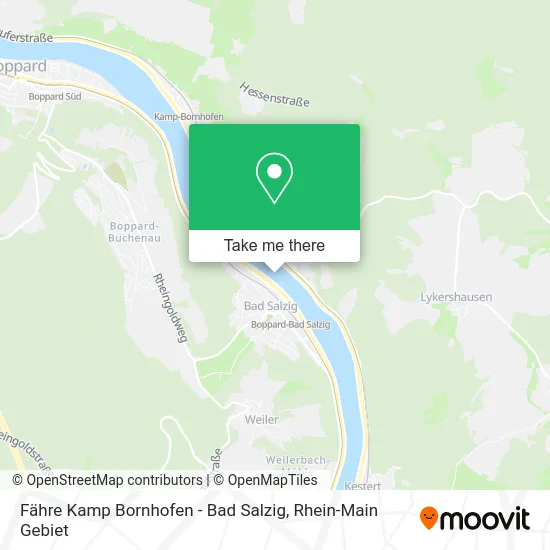 Карта Fähre Kamp Bornhofen - Bad Salzig