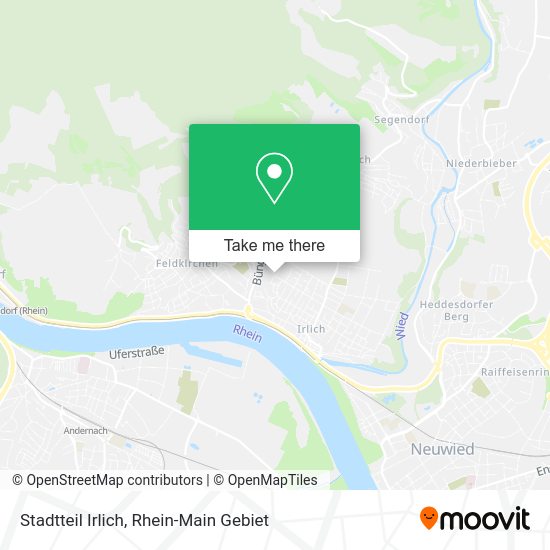 Карта Stadtteil Irlich