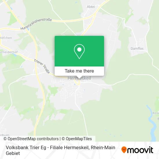 Карта Volksbank Trier Eg - Filiale Hermeskeil